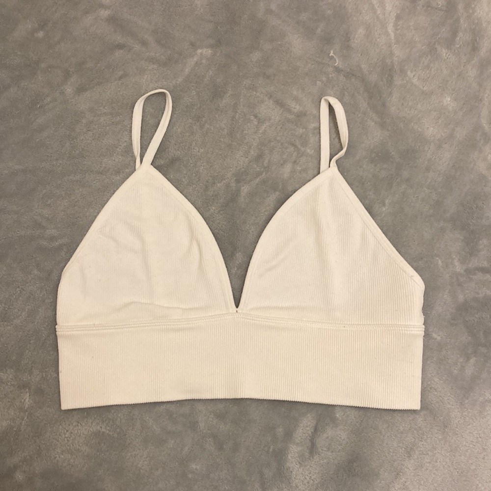 2 Abercrombie Bralettes (White/Black)